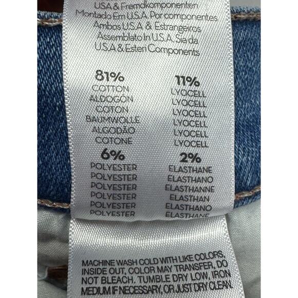 Mother Women's Tomcat Roller Fray Button Fly Denim Jeans - Size 29 (28x26.5) - Picture 8 of 9